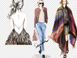 卡通手繪時尚服裝美女素材 設(shè)計靈感的完美源泉